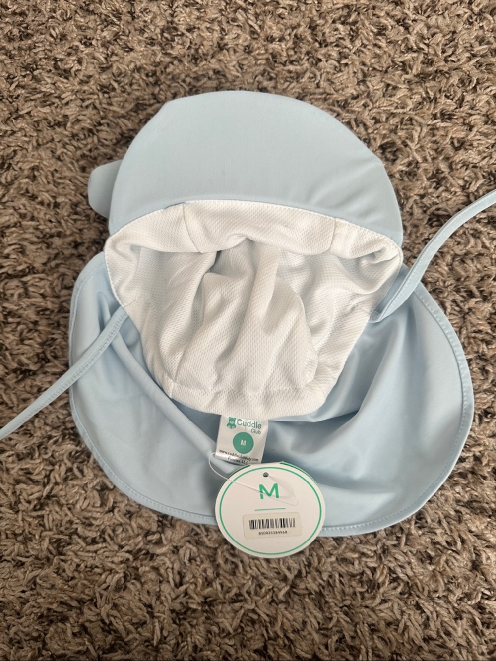 Light Blue Shark Sun Hat for Kids - Picture 3 of 3